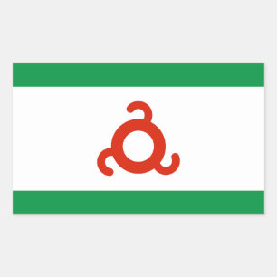 Flagge Inguschetiens Rechteckiger Aufkleber