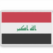 Flagge Iraks Aufkleber (Vorderseite)