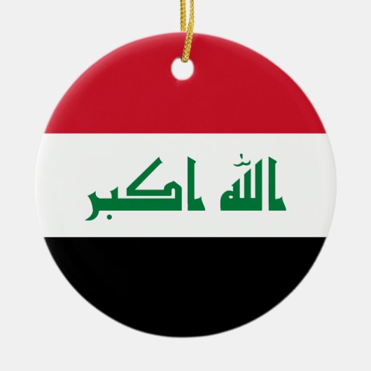 Flagge Iraks Keramik Ornament (Vorne)