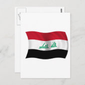 Flagge Iraks Postkarte (Vorne/Hinten)