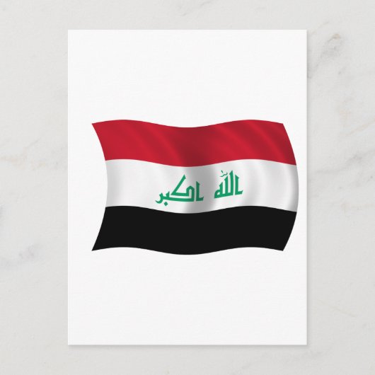 Flagge Iraks Postkarte (Vorderseite)