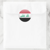 Flagge Iraks Runder Aufkleber (Tasche)