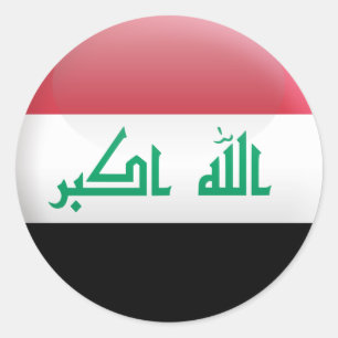 Flagge Iraks Runder Aufkleber