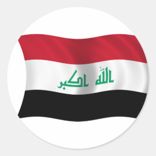 Flagge Iraks Runder Aufkleber