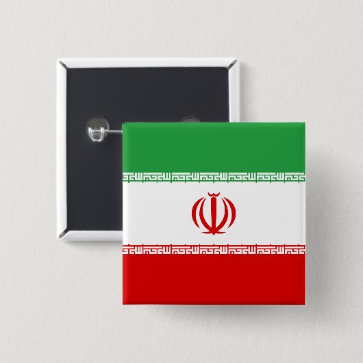 Flagge Iran (Iran) Button (Vorne & Hinten)