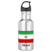 Flagge Iran (Iran) Edelstahlflasche (Vorderseite)