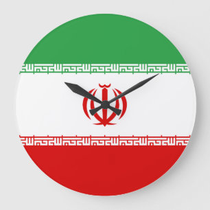 Flagge Iran (Iran) Große Wanduhr
