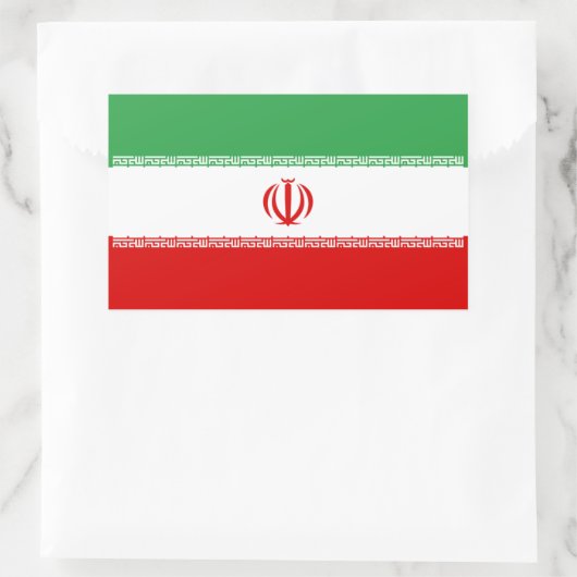Flagge Iran/Iran/Iran Rechteckiger Aufkleber (Tasche)