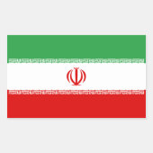 Flagge Iran/Iran/Iran Rechteckiger Aufkleber (Vorderseite)
