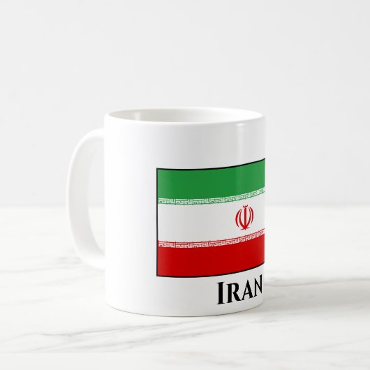 Flagge Iran (Iran) Kaffeetasse (Vorderseite Links)