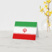 Flagge Iran (Iran) Karte (Gelbe Blume)