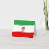 Flagge Iran (Iran) Karte (Vorderseite)