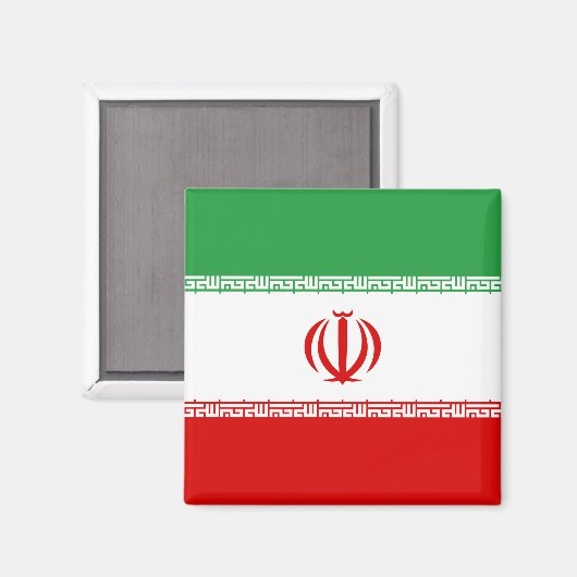 Flagge Iran (Iran) Magnet (Vorderseite/Rückseite)