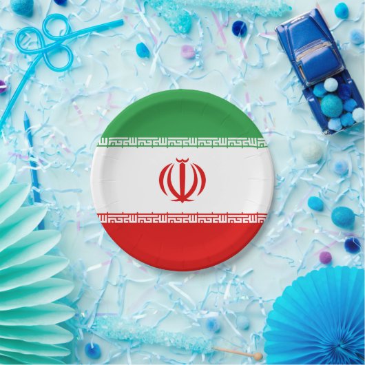 Flagge Iran (Iran) Pappteller (Party)