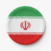 Flagge Iran (Iran) Pappteller (Vorderseite)