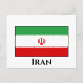 Flagge Iran (Iran) Postkarte (Vorderseite)
