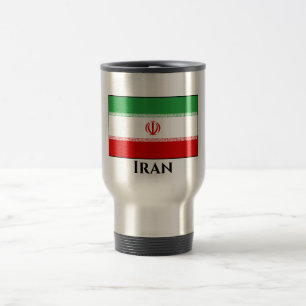 Flagge Iran (Iran) Reisebecher