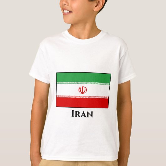 Flagge Iran (Iran) T-Shirt (Vorderseite)