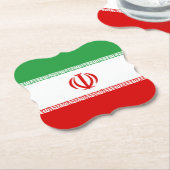 Flagge Iran (Iran) Untersetzer (angewinkelt)