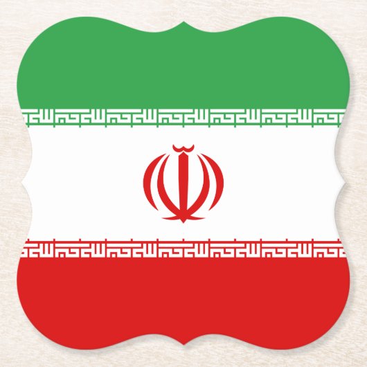 Flagge Iran (Iran) Untersetzer (Vorderseite)