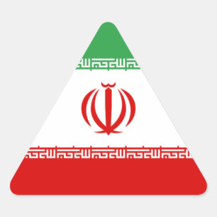 Flagge Irans Dreieckiger Aufkleber