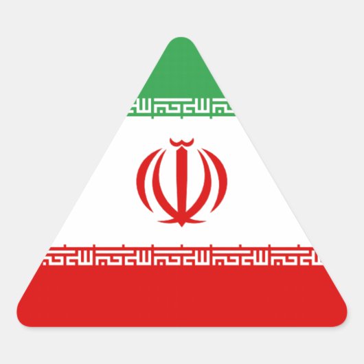 Flagge Irans Dreieckiger Aufkleber (Vorderseite)