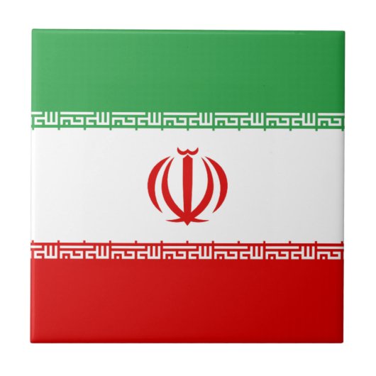 Flagge Irans Fliese (Vorderseite)