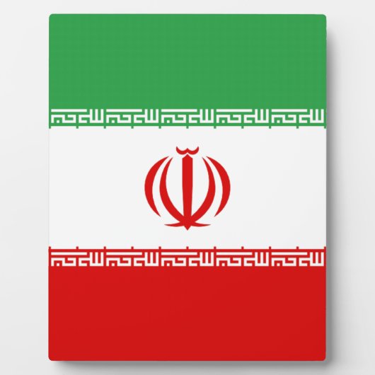 Flagge Irans Fotoplatte (Vorderseite)
