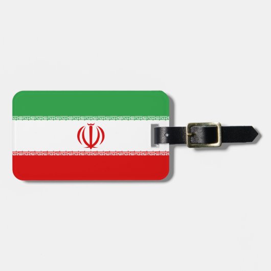 Flagge Irans Gepäckanhänger (Vorderseite horizontal)