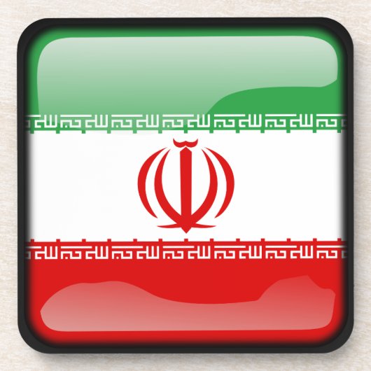 Flagge Irans Getränkeuntersetzer (Vorderseite)
