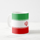Flagge Irans Kaffeetasse (Vorderseite Links)