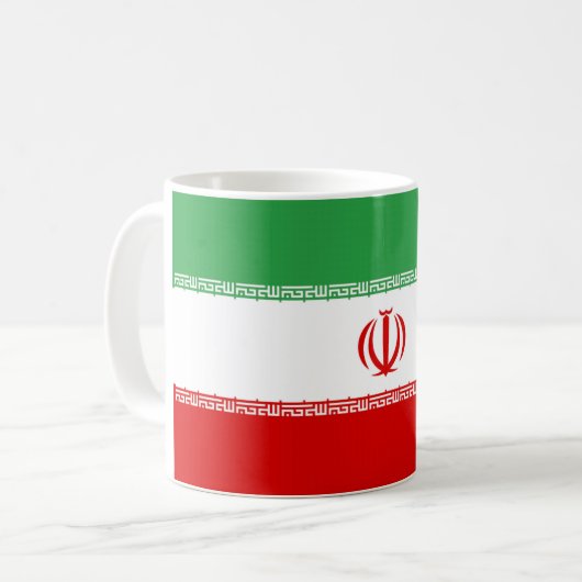 Flagge Irans Kaffeetasse (Vorderseite Links)
