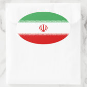 Flagge Irans Ovaler Aufkleber (Tasche)