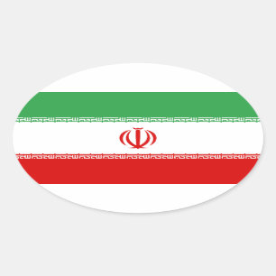 Flagge Irans Ovaler Aufkleber