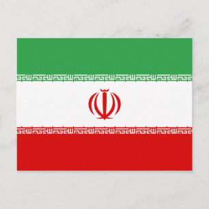 Flagge Irans Postkarte