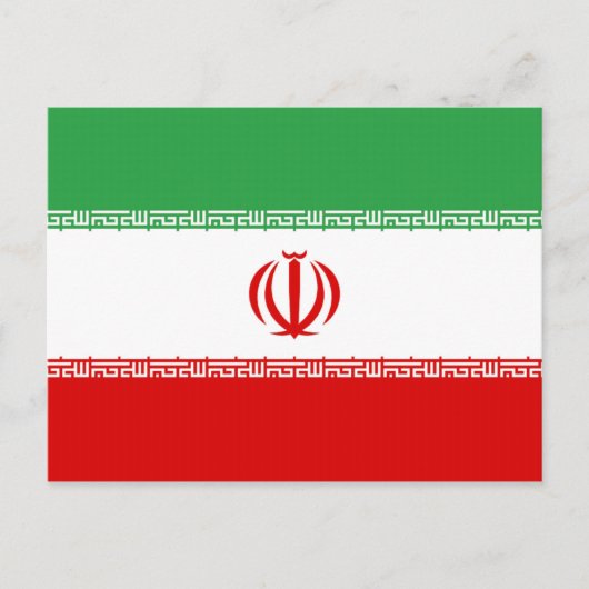 Flagge Irans Postkarte (Vorderseite)