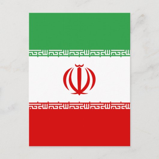 Flagge Irans Postkarte (Vorderseite)
