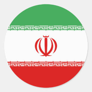 Flagge Irans Runder Aufkleber