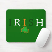 Flagge irisch gefärbt mit Kleeblatt-Entwurf Mousepad (Mit Mouse)