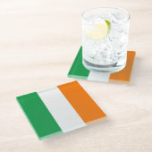 Flagge Irland Glasuntersetzer (Schrägansicht)