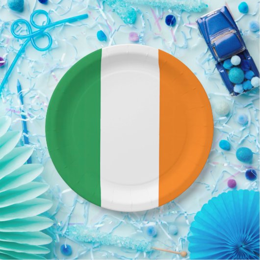 Flagge Irland Pappteller (Party)