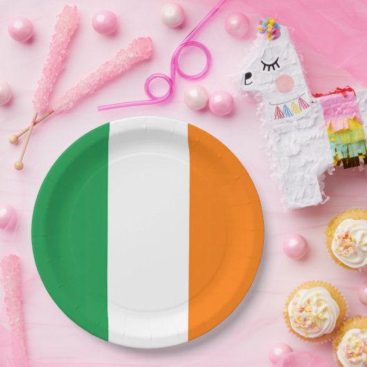 Flagge Irland Pappteller (Party)
