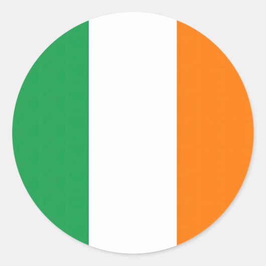 Flagge Irland Runder Aufkleber (Vorderseite)