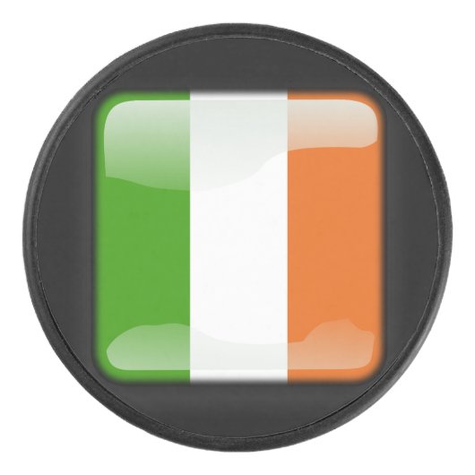 Flagge Irlands Eishockey Puck (Vorderseite)