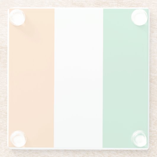 Flagge Irlands Glasuntersetzer (Rückseite)