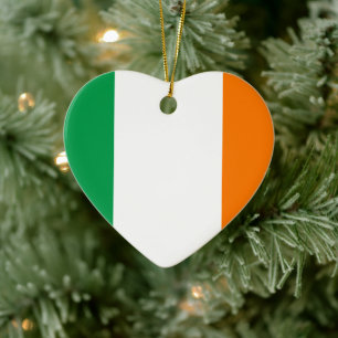 Flagge Irlands Herz Keramik Ornament