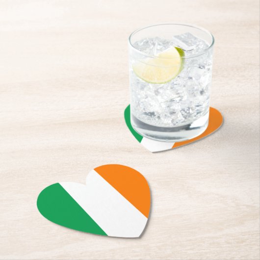 Flagge Irlands Herz Untersetzer (Vor Ort)