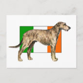 Flagge Irlands: Irish Wolfhund Gear Postkarte (Vorderseite)