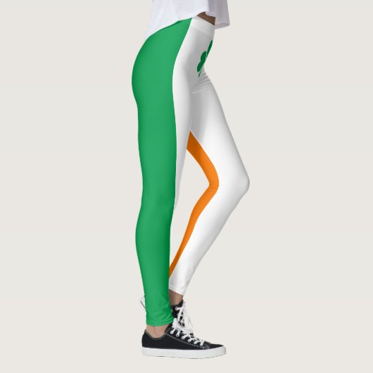 Flagge Irlands Kleeblatt Leggings (Rechts)