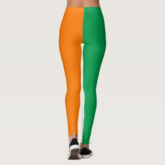 Flagge Irlands Kleeblatt Leggings (Rückseite)